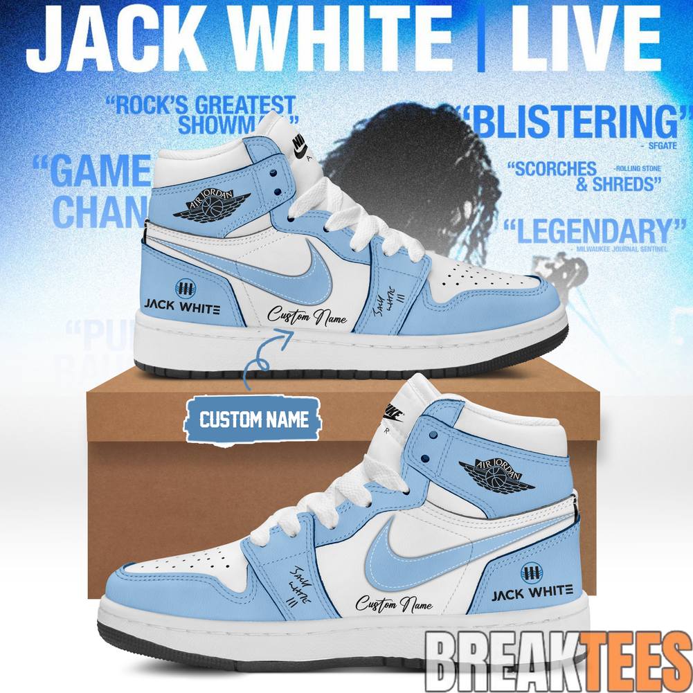 Jack White Live No Name Tour 2026 Custom Air Jordan 1 Shoes Jack White Live No Name Tour 2026 Custom Air Jordan 1 Shoes