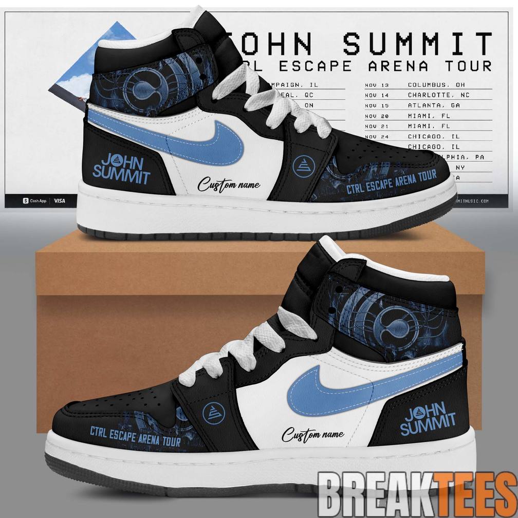 John Summit CTRL ESCAPE Arena Tour 2026 Custom Air Jordan 1 Shoes John Summit CTRL ESCAPE Arena Tour 2026 Custom Air Jordan 1 Shoes