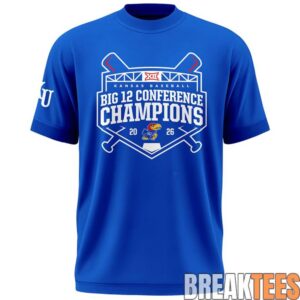 Kansas Baseball Big 12 Champions 2026 Shirt 1