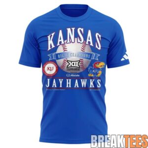 Kansas Jayhawks Blue 2026 Big 12 Baseball Tournament Champions Shirt 1 Kansas Jayhawks Blue 2026 Big 12 Baseball Tournament Champions Shirt 1