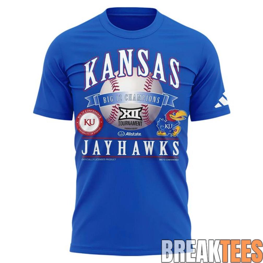 Kansas Jayhawks Blue 2026 Big 12 Baseball Tournament Champions Shirt Kansas Jayhawks Blue 2026 Big 12 Baseball Tournament Champions Shirt