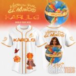 Karol G 2026 Viajando Por El Mundo Tropitour White Baseball Jersey