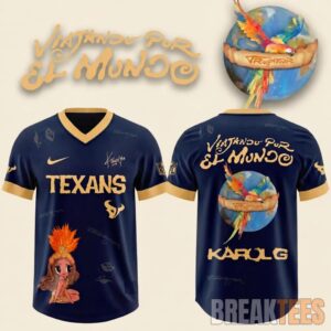 Karol G Houston Texans Viajando Por El Mundo Football Jersey 1