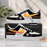 Karol G Signature Custom Name Air Force 1 Shoes Golden Swoosh Edition