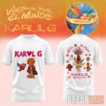 BreakTees 31 Karol G Viajando Por El Mundo 2026 White T Shirt