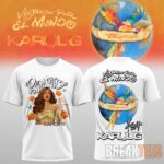 Karol G Viajando Por El Mundo Tour 2026 For Fans T Shirt