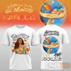 Karol G Viajando Por El Mundo Tour 2026 For Fans T-Shirt