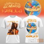 Karol G Viajando Por El Mundo Tour 2026 White T Shirt