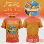 Karol G Viajando Por El Mundo Tropitour 2026 Tie dye T Shirt