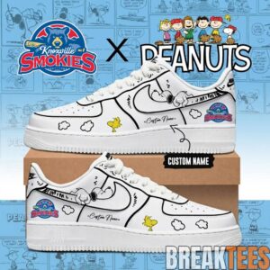 Knoxville Smokies x Peanuts Snoopy Custom Air Force 1 Shoes