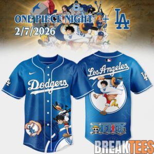 LA Dodgers x One Piece Night 2026 Special Baseball Jersey 1 LA Dodgers x One Piece Night 2026 Special Baseball Jersey 1