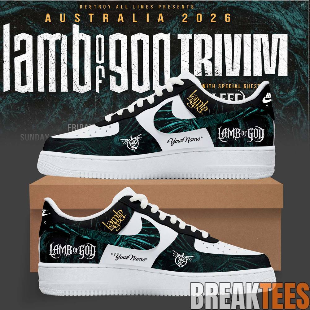 Lamb of God – Trivium CoHeadline Australian Tour 2026 Custom Air Force 1 Shoes Lamb of God – Trivium CoHeadline Australian Tour 2026 Custom Air Force 1 Shoes