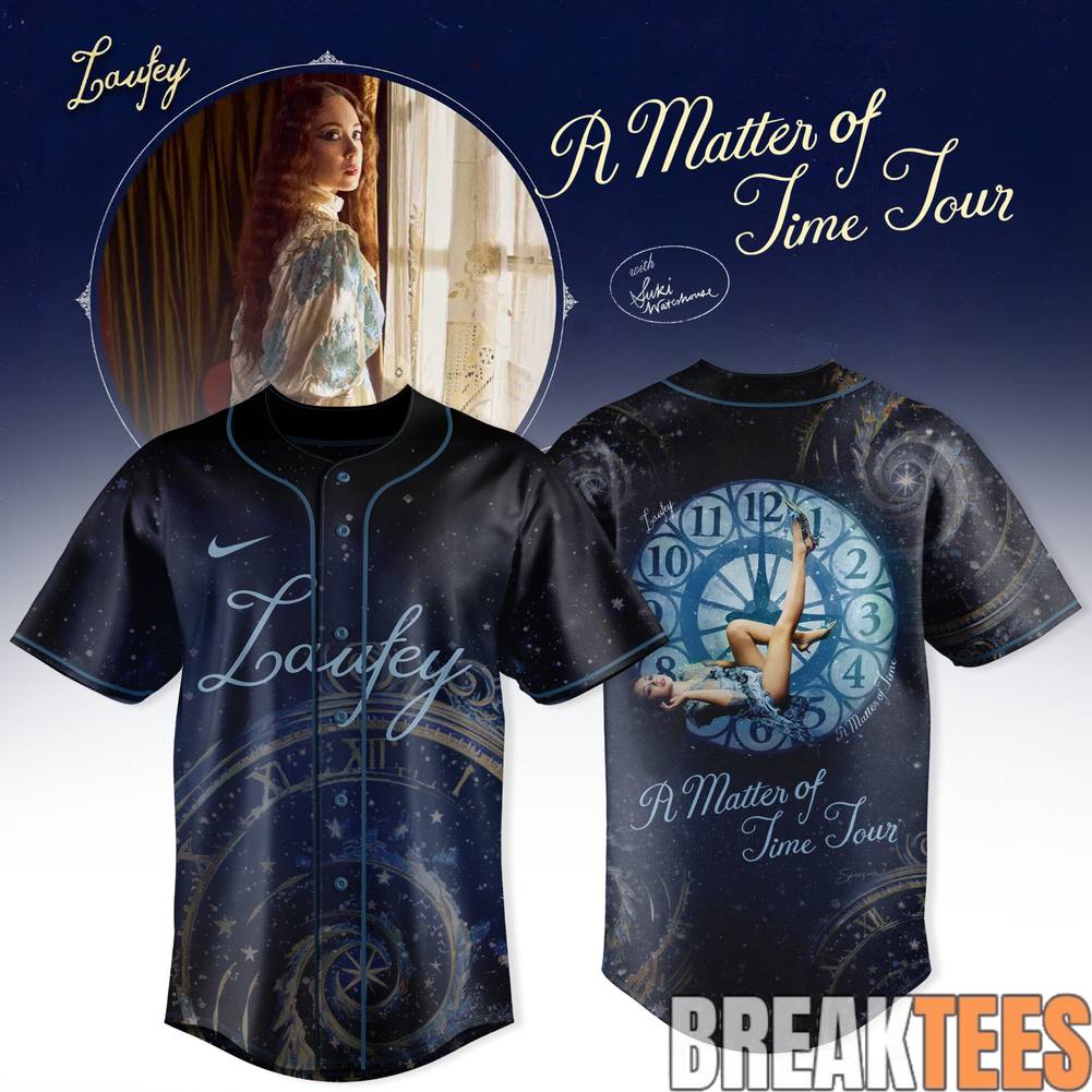 Laufey A Matter of Time Tour 2026 ”Timeless” Baseball Jersey Laufey A Matter of Time Tour 2026 ”Timeless” Baseball Jersey
