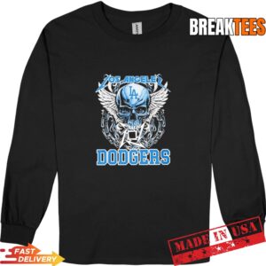 Los Angeles Dodgers Skull MLB T-Shirt 2