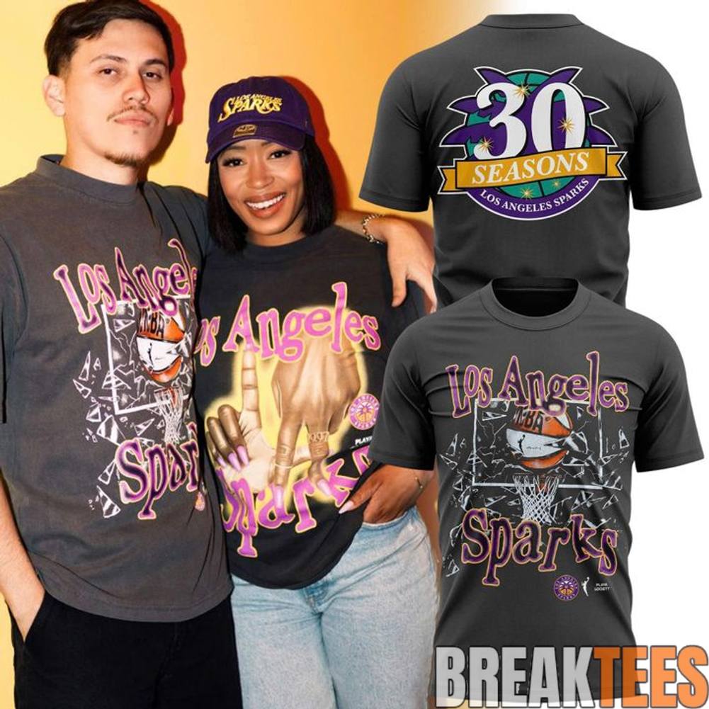 Los Angeles Sparks 2026 New T-Shirt – Grey Los Angeles Sparks 2026 New T-Shirt – Grey