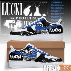 Lucki Bad Influence Tour 2026 Deep Blue Barbed Air Force 1 Shoes