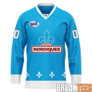 Maine Nordiques 2026 Powder Blue Hockey Jersey 1