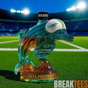 Miami Dolphins Team Spirit 60th Anniversary Limited Edition Whiskey Bottle 2 Miami Dolphins Team Spirit 60th Anniversary Limited Edition Whiskey Bottle 2