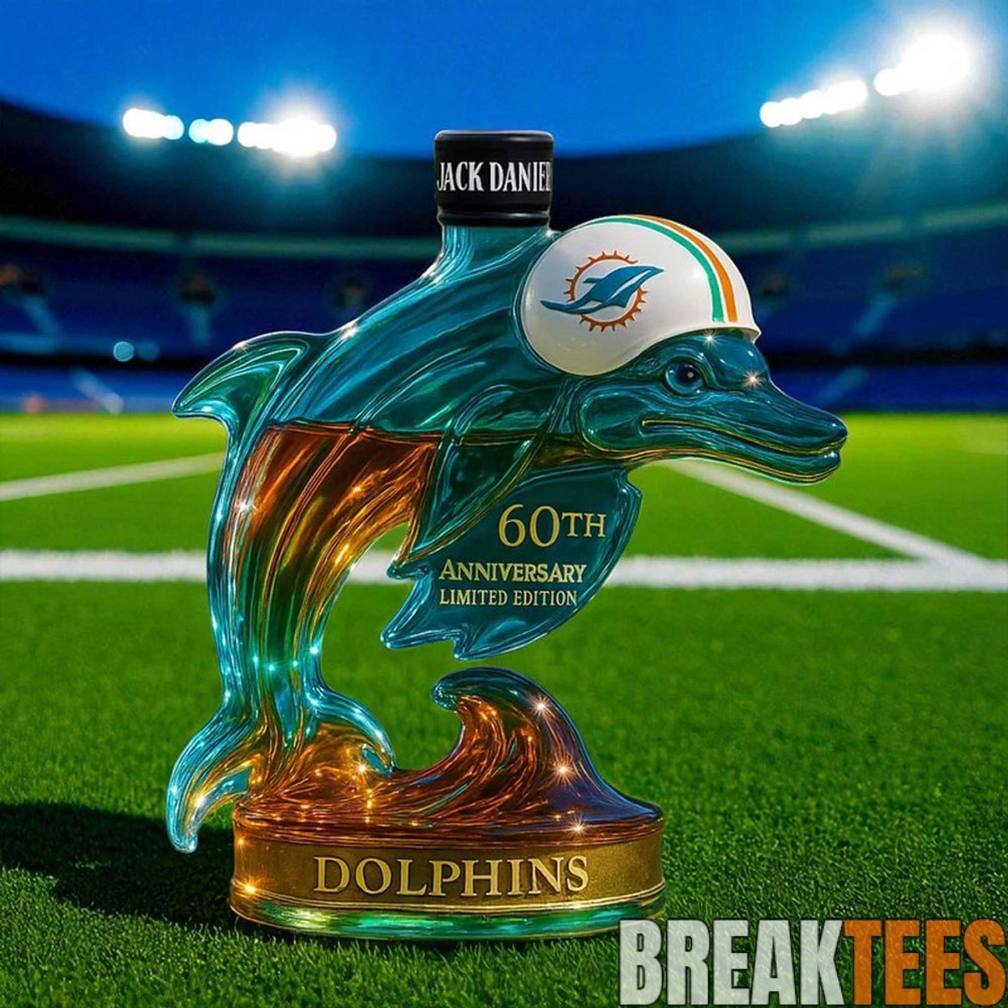Miami Dolphins Team Spirit 60th Anniversary Limited Edition Whiskey Bottle Miami Dolphins Team Spirit 60th Anniversary Limited Edition Whiskey Bottle
