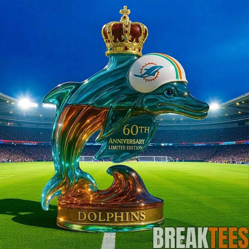 Miami Dolphins Team Spirit 60th Anniversary Limited Edition Whiskey Bottle Miami Dolphins Team Spirit 60th Anniversary Limited Edition Whiskey Bottle