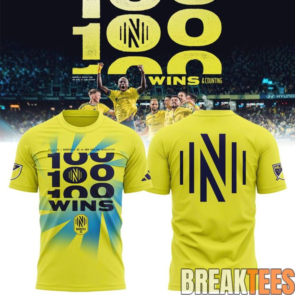 Nashville SC 100 Wins Commemorative Shirt Nashville SC 100 Wins Commemorative Shirt