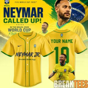 Neymar Is Back  Brazil National Team World Cup 2026 Custom Baseball Jersey