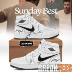 Nick Jonas Sunday Best Handprinted Custom Air Jordan 1 1