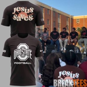 Ohio State Buckeyes Jesus Saves T-Shirt