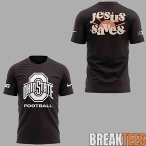 Ohio State Buckeyes Jesus Saves T-Shirt 1