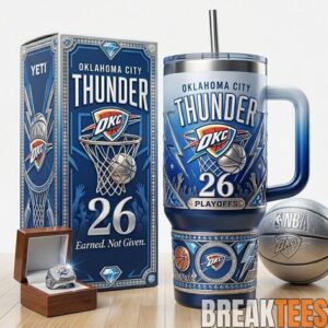Oklahoma City Thunder 26 Playoffs Premium YETI Tumbler 1