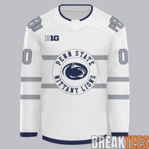 Penn State Nittany Lions 2026 Wear White Hockey Jersey 1
