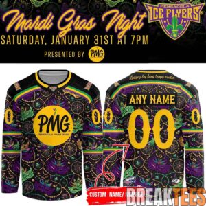 Pensacola Ice Flyers 2026 Mardi Gras Night Hockey Jersey