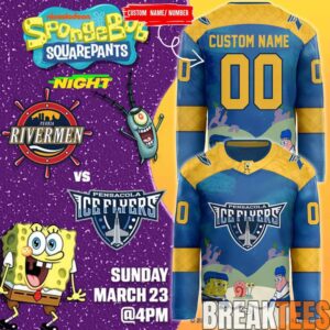 Pensacola Ice Flyers x SpongeBob Squarepants Hockey Jersey