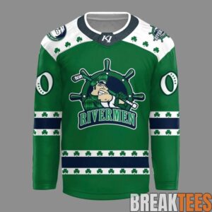 Peoria Rivermen 2026 St. Pattys Day Celebration Hockey Jersey 1