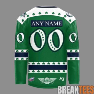 Peoria Rivermen 2026 St. Pattys Day Celebration Hockey Jersey 2