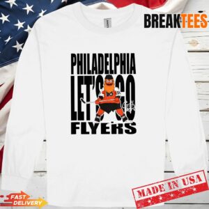 Philadelphia Flyers Gritty Mascot Let's Go NHL Licensed T-Shirt 2