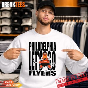 Philadelphia Flyers Gritty Mascot Let's Go NHL Licensed T-Shirt 3