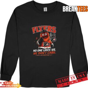 Philadelphia Flyers NHL Gritty no one likes us we dont care T-Shirt 2