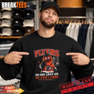 Philadelphia Flyers NHL Gritty no one likes us we dont care T-Shirt 3