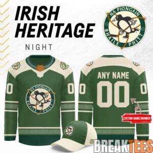 Pittsburgh Penguins x Irish Heritage Night Custom Hockey Jersey