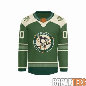 Pittsburgh Penguins x Irish Heritage Night Custom Hockey Jersey 1