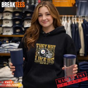Pittsburgh Steelers NFL They not like us here we go helmet twinkle T-Shirt 1