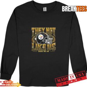 Pittsburgh Steelers NFL They not like us here we go helmet twinkle T-Shirt 2
