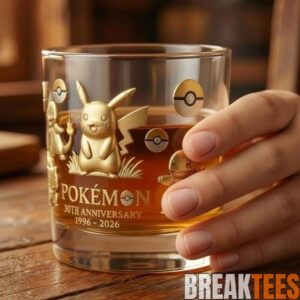 Pokemon 30th Anniversary 'Gotta Catch'em All!' Whiskey Glass 1