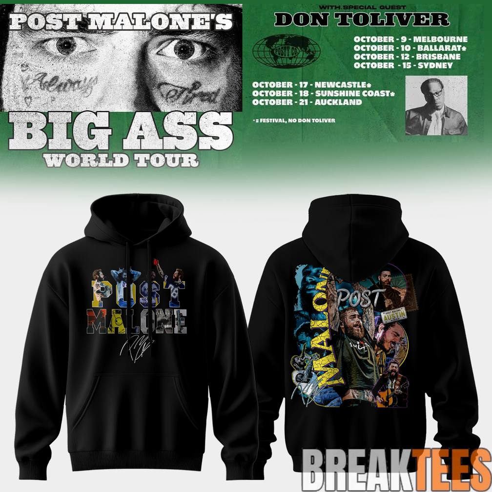 Post Malone Big Ass World Tour Midnight Posty Hoodie Post Malone Big Ass World Tour Midnight Posty Hoodie