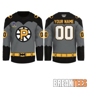Providence Bruins x Batman Night 2026 Custom Hockey Jersey 1