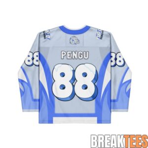 Pudgy Penguins Blue Hockey Jersey 1