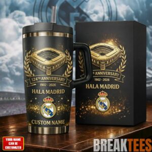 Real Madrid 124th Anniversary Hala Madrid! YETI Tumbler 1