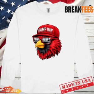 Retro Cardinal Baseball Game Day T-Shirt 2