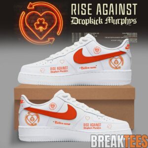 Rise Against x Dropkick Murphys Tour 'Black Riot' Custom AF1 Shoes 1